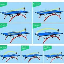 Boknight Table Tennis Robot with Capture Net Black