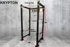 Bolt Fitness Supply Krypton Full Power Rack for Weight Training Black
