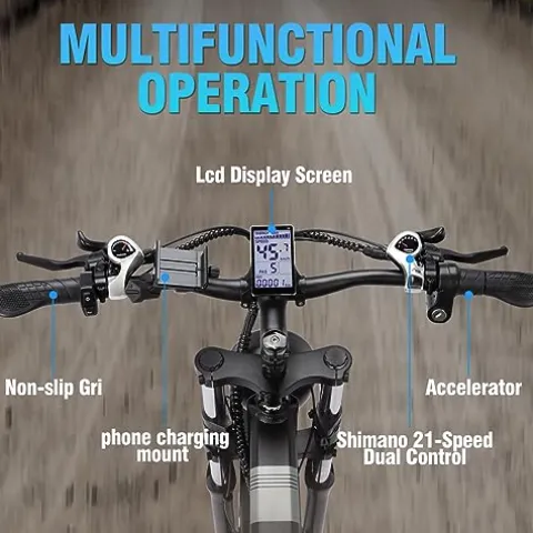 Bopzin Folding Electric Bike for Adults 26”-2000W 48V 20AH-Foldable Black