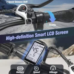 Bopzin Folding Electric Bike for Adults – 1500W 37MPH Ebike with 48V 20AH 960Wh Battery – 26″ x 4.0″ 75 Miles – 21-Speed Gears – Beach Mountain Snow Electric Bicycle UL Certified 26”-2000W 48V 20AH -Foldable