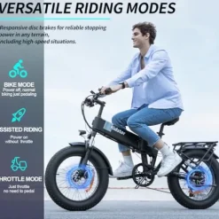 Bopzin Folding Electric Bike for Adults – Dual Motor 2000W 31MPH Ebike 20”-2000W 48V 23AH -Foldable