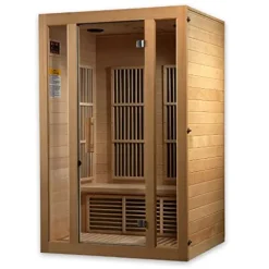 BOTARO Maxxus Saunas MX-J206-01 Seattle Carbon Far Infrared Sauna for 2 Persons Hemlock Wood