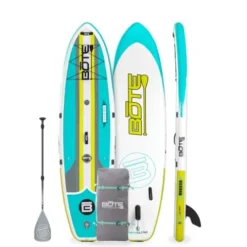BOTE 10′ FT 8″ Breeze Aero Inflatable Stand Up Paddle Board Full Trax Citron