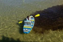 BOTE 8′ FT Flow Rider Aero Inflatable Stand Up Paddle Board Hybrid Kayak Kit Native Rips