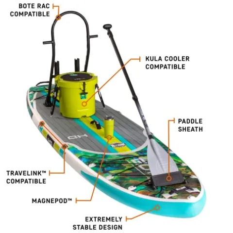 BOTE HD Aero Inflatable Stand Up Paddle Board MAGNEPod Native Abalone