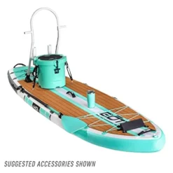 BOTE HD Aero Inflatable Stand Up Paddle Board MAGNEPod Compatible Blow Up iSUP – 11 FT 6 in – Full Trax Seafoam