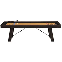 BOWERY HILL Shuffleboard Table Brown Blue Red