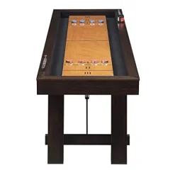 BOWERY HILL Shuffleboard Table Brown Blue Red