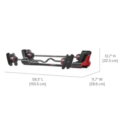 Bowflex SelectTech 2080 Barbell with Curl Bar Black