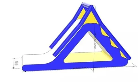 BOZHOUYUPIN Inflatable Floating Water Trampoline Park Triangle Water Slide