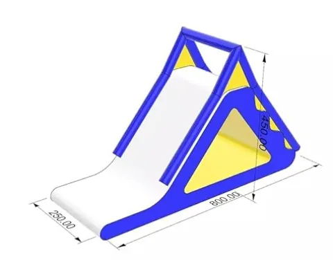 BOZHOUYUPIN Inflatable Floating Water Trampoline Park Triangle Water Slide