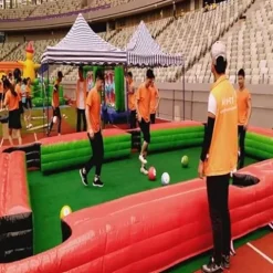 BOZHOUYUPIN Inflatable Snooker Football Pool Table Red/Green