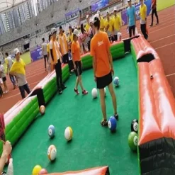 BOZHOUYUPIN Inflatable Snooker Football Pool Table Red/Green