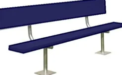 BSN Surface Mount Bench with Back Navy