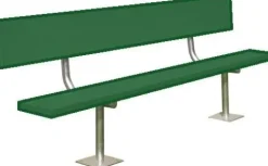 BSN Surface Mount Bench with Back Dark Green