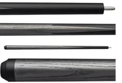 Bull Carbon LD5/6/7 Series Pool Cue Stick with Carbon Fiber Shaft Silver/Black
