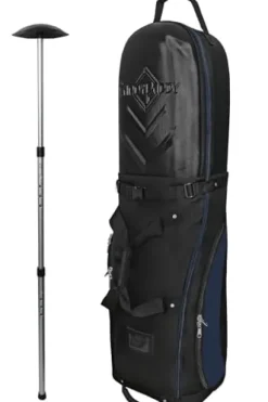 CaddyDaddy Enforcer Golf Travel Bag Soft-Sided Cover with Hard Top Protection Black/Blue