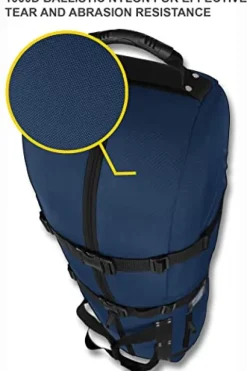 CaddyDaddy First Class Premium Soft-Sided Travel Cover Blue w/North Pole