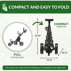 Caddytek CaddyLite 11.5 V3 Deluxe Golf Push Cart Black/Red