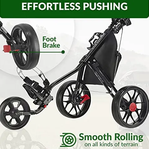 Caddytek CaddyLite 11.5 V3 Deluxe Golf Push Cart Black/Red