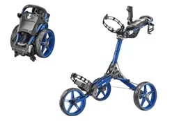 Caddytek CaddyLite Compact Semi-Auto Folding Golf Push Cart Blue