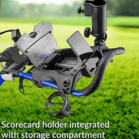 Caddytek CaddyLite Compact Semi-Auto Folding Golf Push Cart Blue