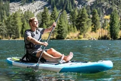 California Board Company 132 Current Inflatable Stand Up Paddle Board Blue/White/Black