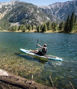 California Board Company 132 Current Inflatable Stand Up Paddle Board Blue/White/Black