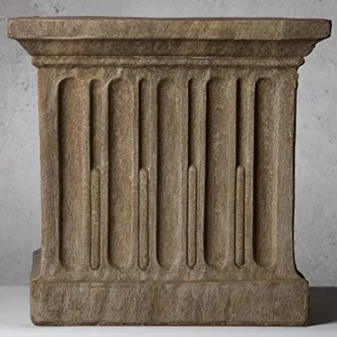 Campania International Smithsonian Morning Glory Urn 2-Piece Aged Limestone Finish