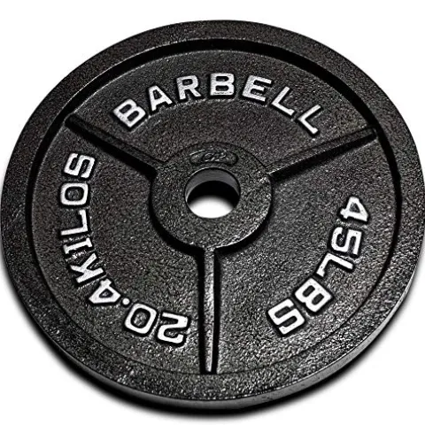 CAP Barbell 300 LB Cast Iron Olympic Weight Set with 7’ Olympic Bar Black Plate with 7 ft Silver Bar