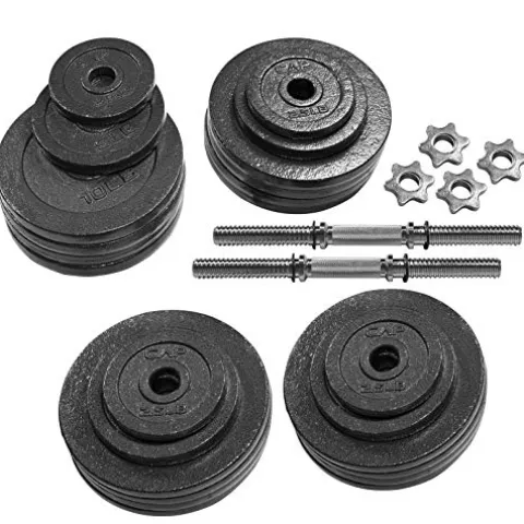 CAP Barbell Adjustable Dumbbell Weight Set Black 200 LB Pair