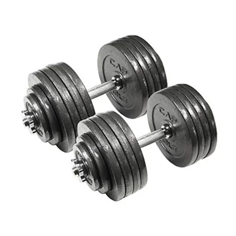 CAP Barbell Adjustable Dumbbell Weight Set Black 200 LB Pair