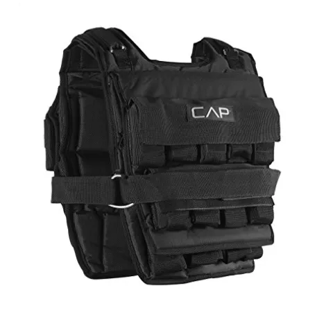 CAP Barbell Adjustable Weighted Vest, 150 lb Black