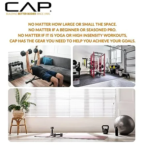 CAP Barbell Coated Hex Dumbbell Set with Copper Handle Weight – Black and Copper