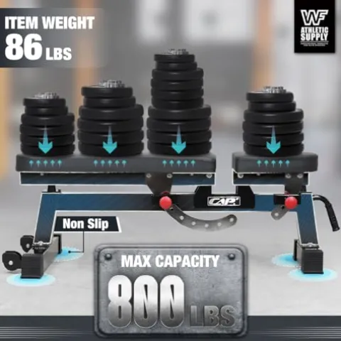 CAP Barbell Commercial Grade Weight Bench Flat/Incline/Decline Utility Exercise Olympic Workout Bench Black