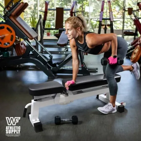 CAP Barbell Commercial Grade Weight Bench Flat/Incline/Decline Utility Exercise Olympic Workout Bench Black