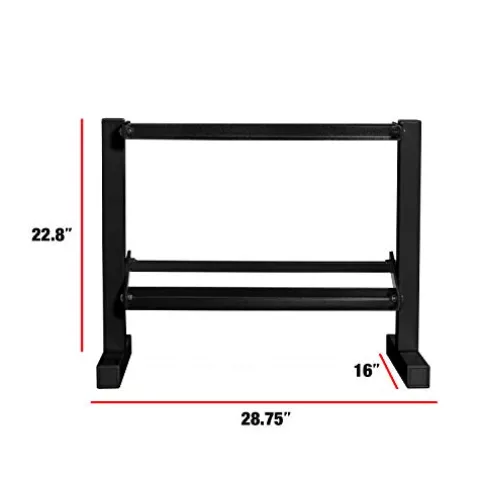 CAP Barbell Dumbbell Set with Rack & Bench Bundle Black