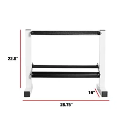 Cap Barbell 150-Pound Dumbbell Set with 24-Inch White Rack & Adjustable Bench Bundle