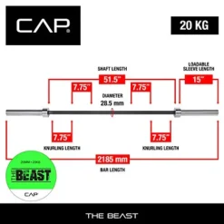 CAP Barbell Pro Olympic Weight Set 265lbs with Plates and Bar