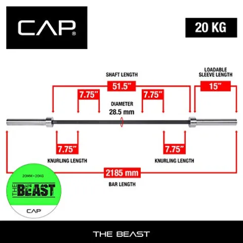 CAP Barbell Pro Olympic Weight Set 265lbs with Plates and Bar