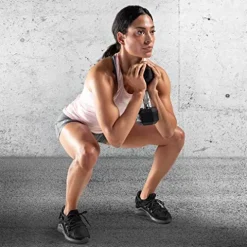 CAP Barbell Rubber Coated Dumbbell Set with Storage Rack (150-Pound) Black