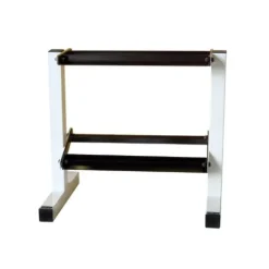 CAP Barbell Solid Hex Dumbbell Set with Rack (150 Pound) Gray