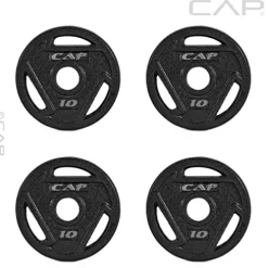 CAP Barbell Starter Olympic Weight Set 105lbs, Set with Plates and Bar