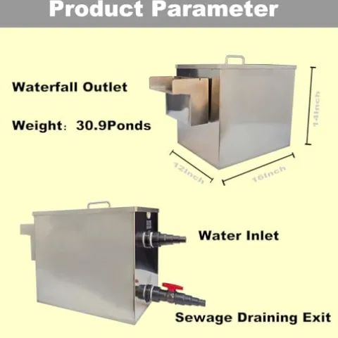 Carefree Fish Stainless Steel Koi Filter Box for Ponds 1000-3000 Gal Silver