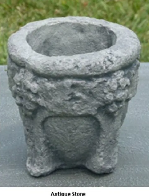 CC Outdoor Living Set of 2 Antique Stone Finished Decorative Urn Planters 37″ Gray