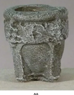 CC Outdoor Living Set of 2 Ash Finished Outdoor Decorative Urn Planters 37″ Gray