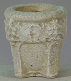 CC Outdoor Living Set of 2 Limestone Finished Outdoor Decorative Urn Planters 37″ Ivory