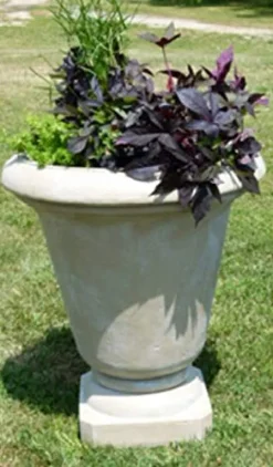 CC Outdoor Living Set of 2 Genoa Urns 30 inch Gray