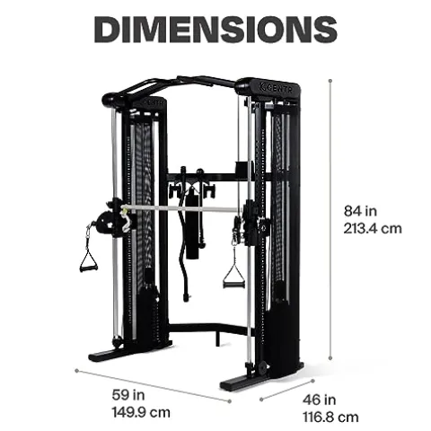 CENTR 3 Home Gym Functional Trainer with Selectorized Smith Bar Matte Black