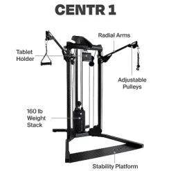 CENTR Centr 1 Home Gym Functional Trainer – Multifunctional Cable Machine – Matte Black